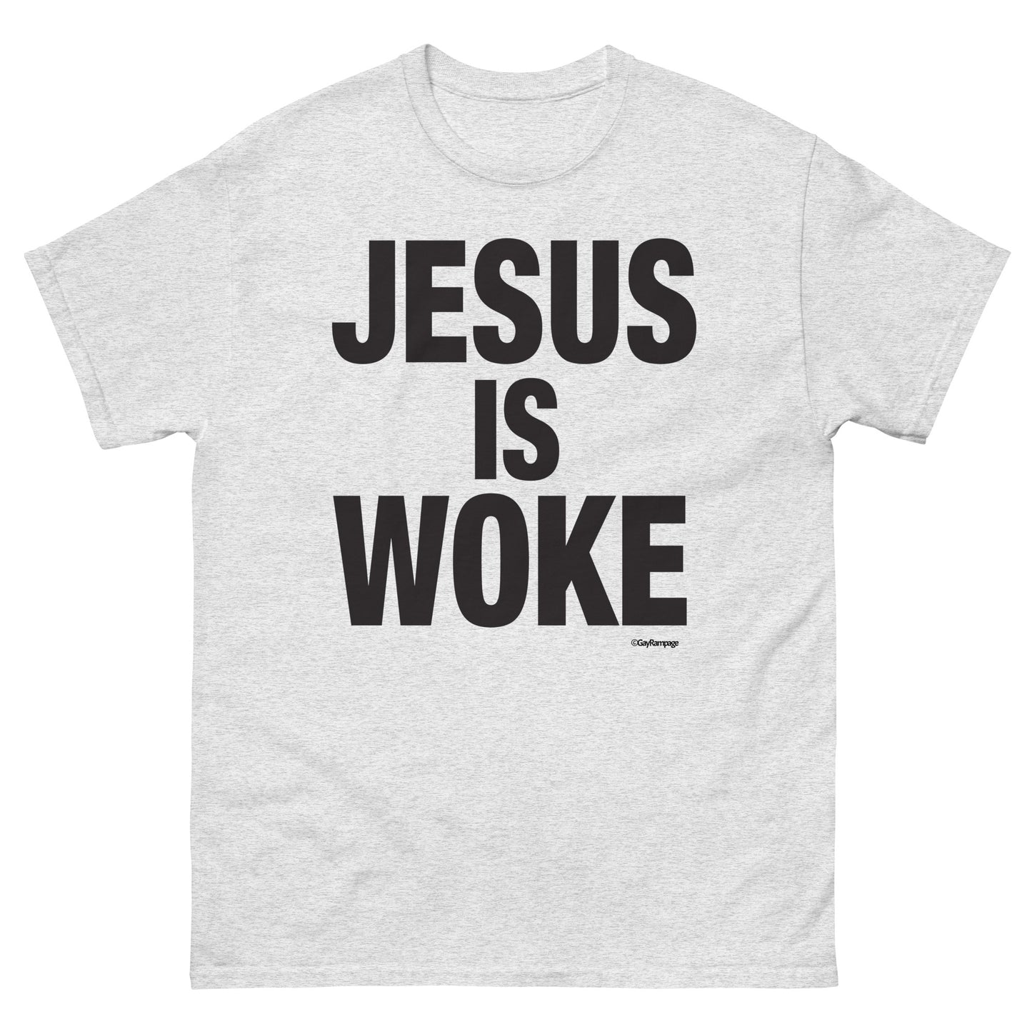 005 Jesus is Woke (black on light) Men's classic tee