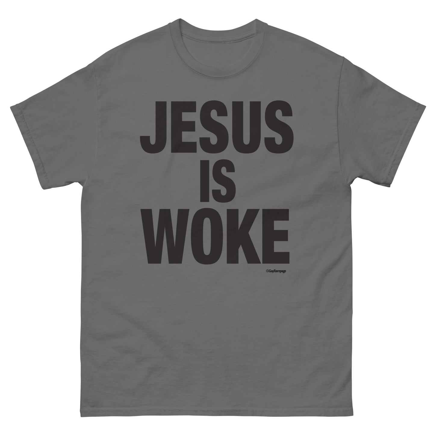 005 Jesus is Woke (black on light) Men's classic tee