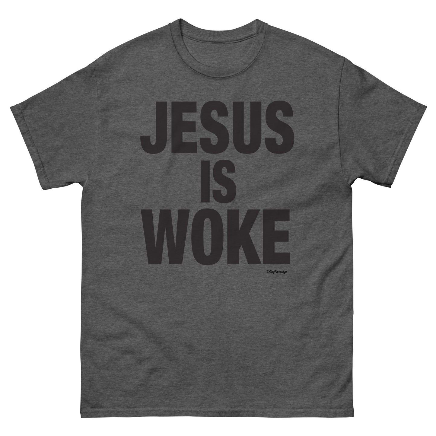 005 Jesus is Woke (black on light) Men's classic tee