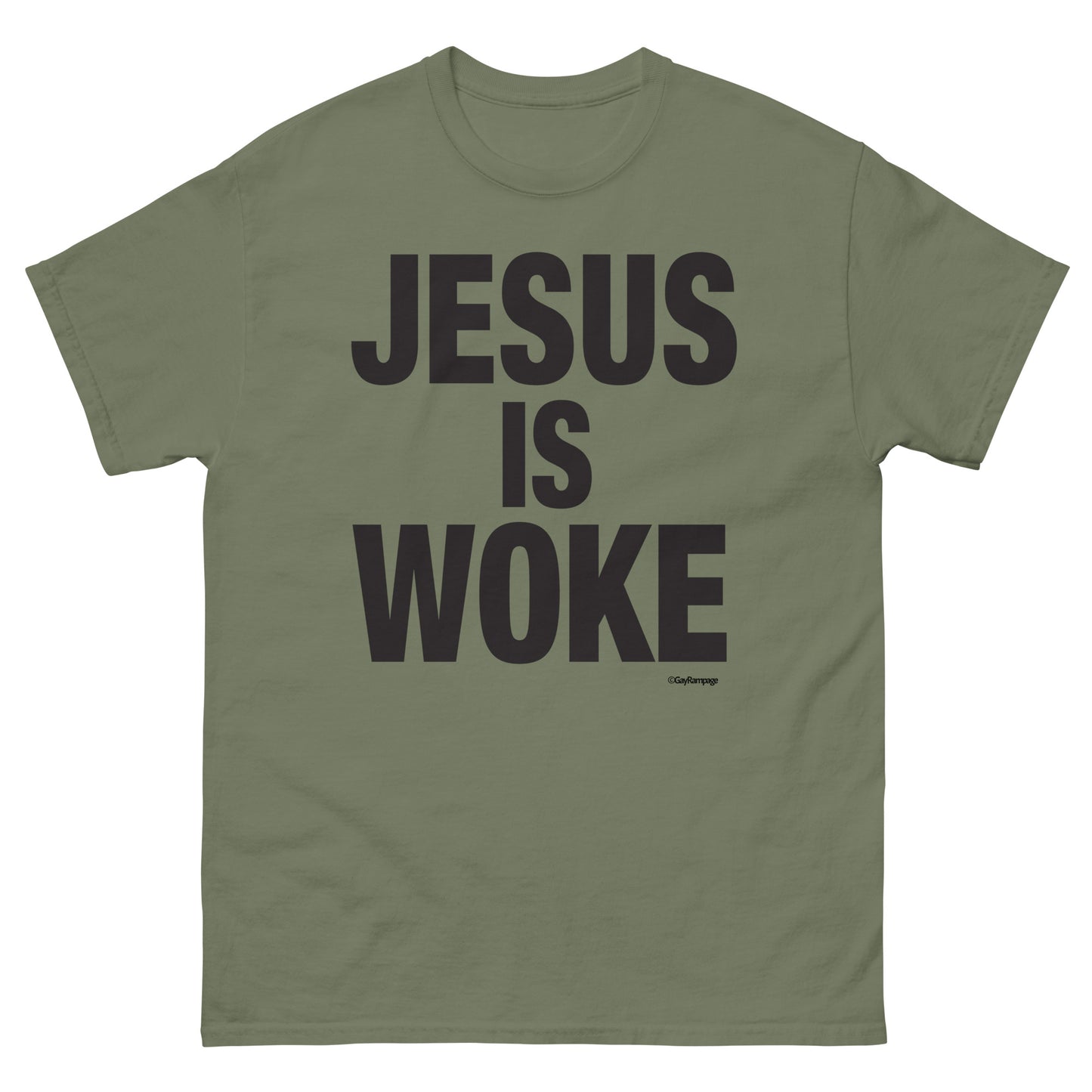 005 Jesus is Woke (black on light) Men's classic tee