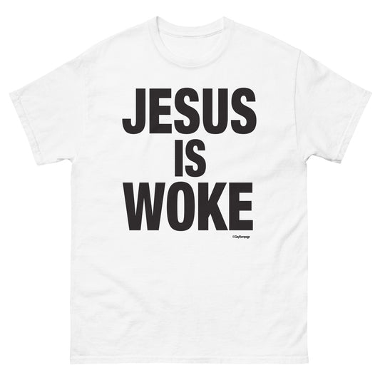 005 Jesus is Woke (black on light) Men's classic tee